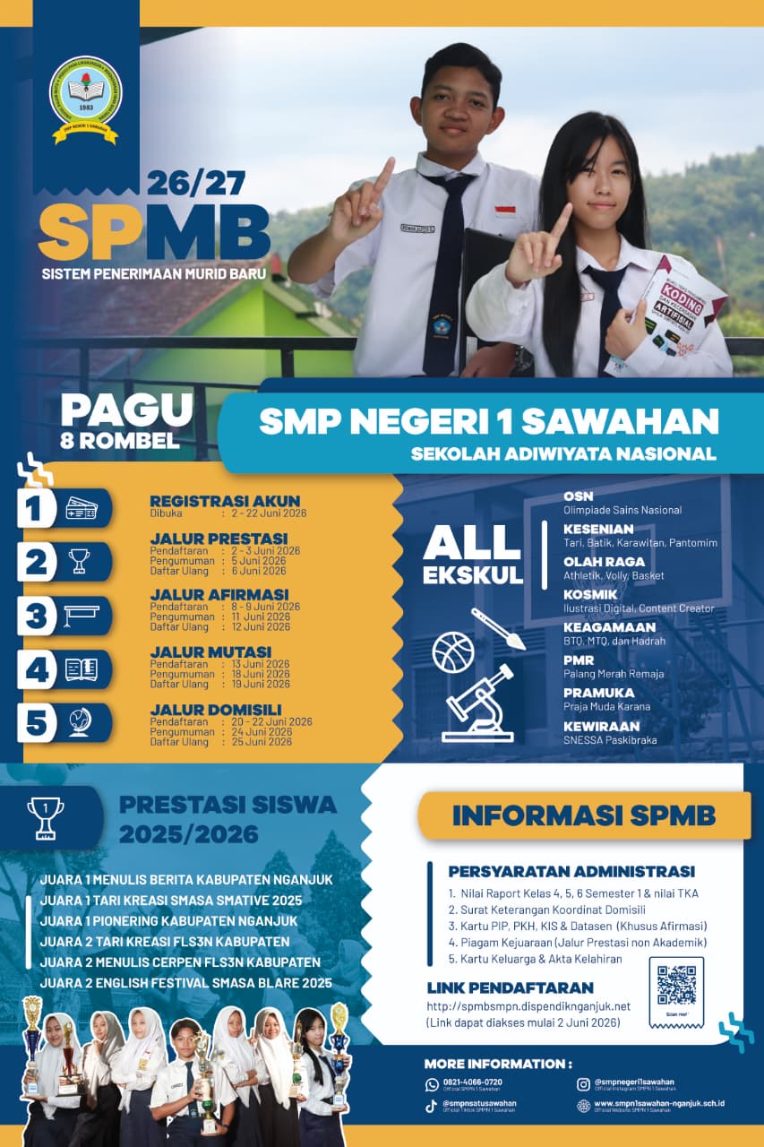 SPMB SMPN 1 SAWAHAN TAHUN AJARAN 2026/2027
