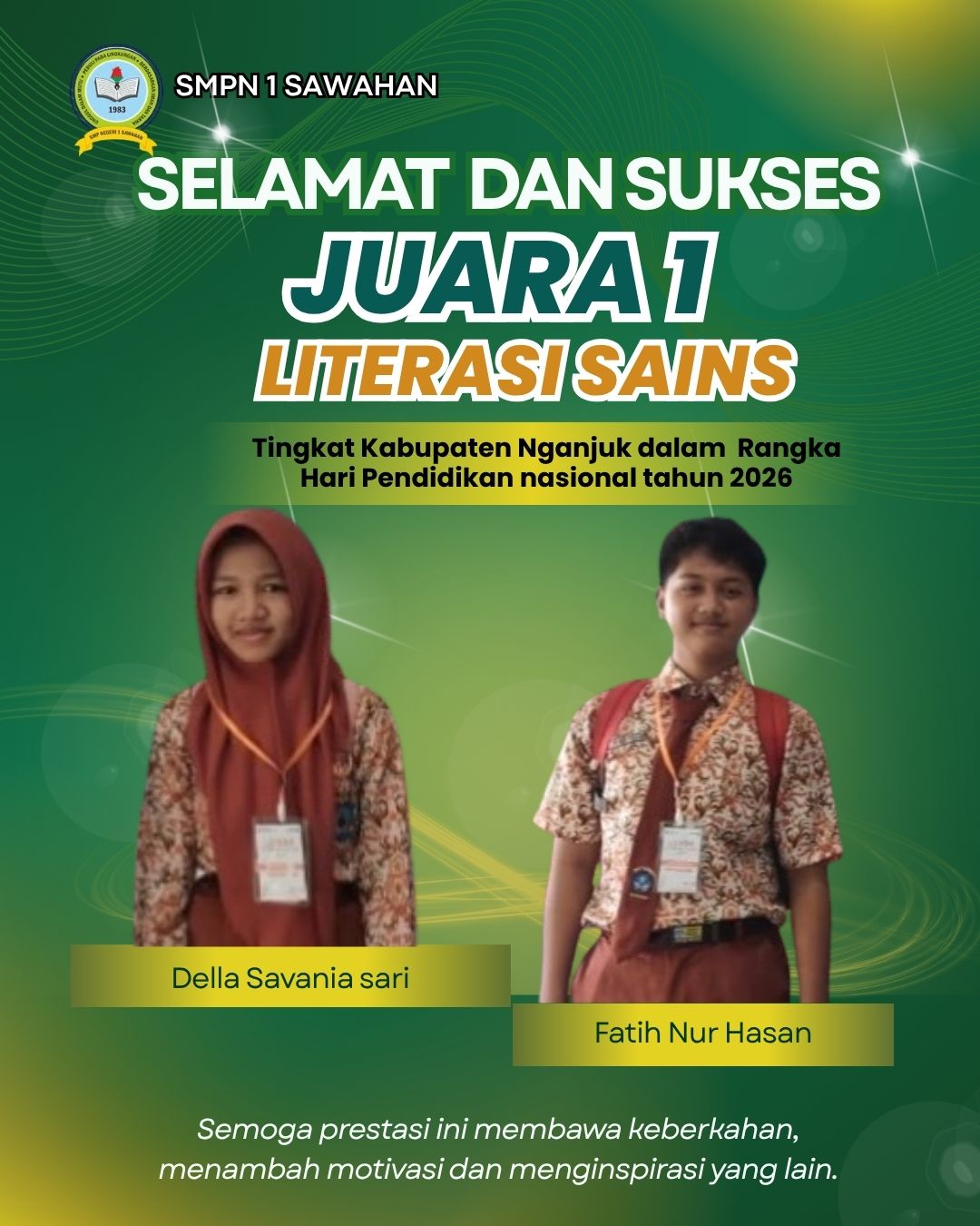 Juara 1 Literasi SAINS